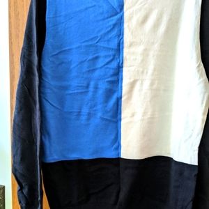 Ralph Lauren XL black, white, blue block sweater